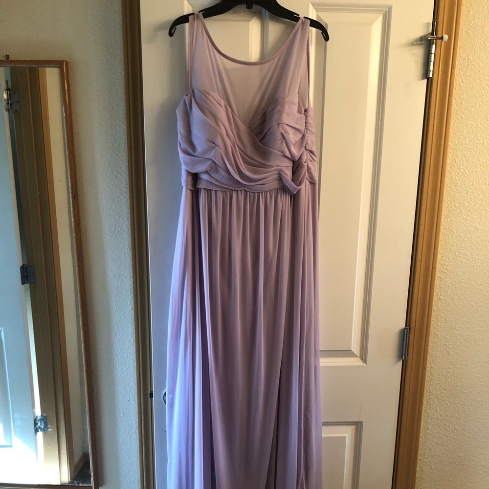 David’s bridal light purple bridesmaid dress size 16
